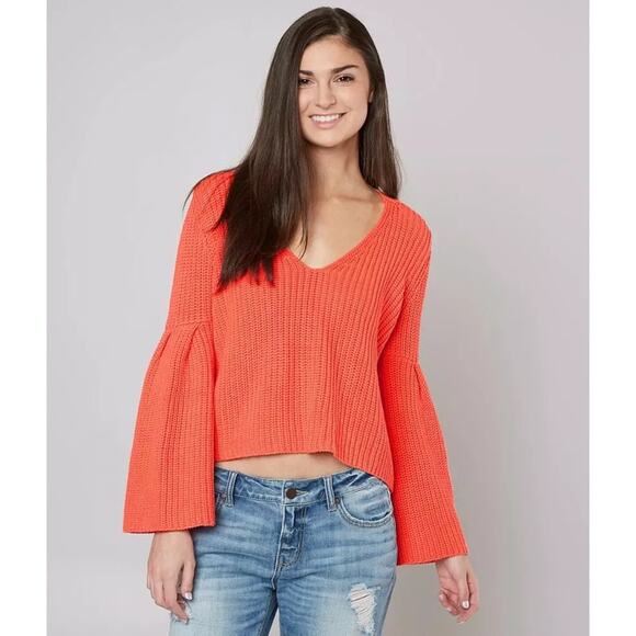 Free People Damsel Sweater in Coral - Picture 1 of 10